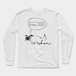 Ctrl-Z-Pug Long Sleeve T-Shirt